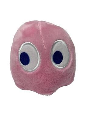 Ms. Pac-Man Pinky Pink Plush Stuffed Girls Gaming Teddy Bear, Small Gift, GUC